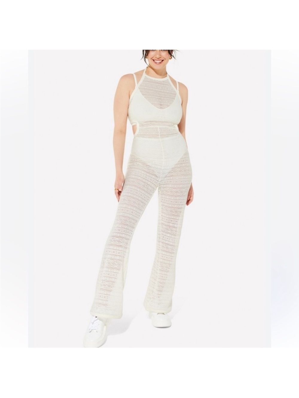 YITTY Nit Slip Jumpsuit - Ivory NWT